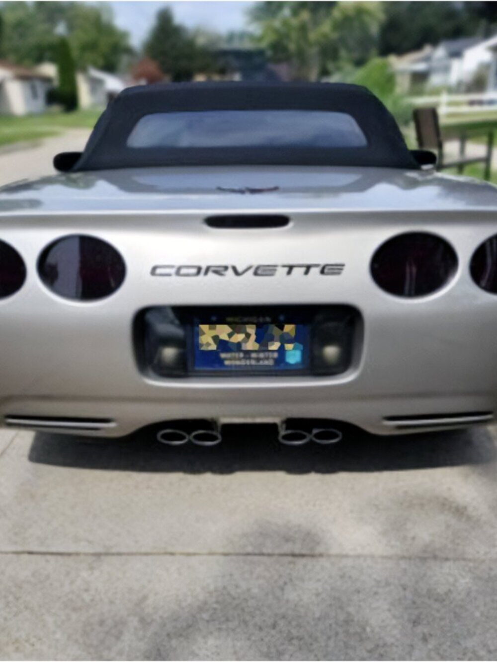 MATTE BLACK 1/16 RAISED LETTERS FOR C5 CORVETTE 97-2004 FRONT + REAR US MADE